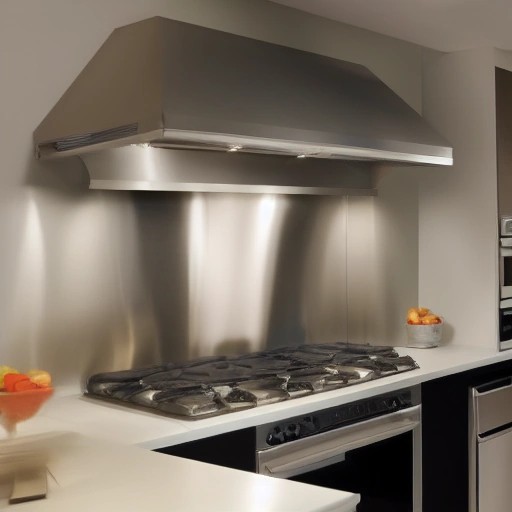 A spotless and grease free stainless steel stove and range hood.