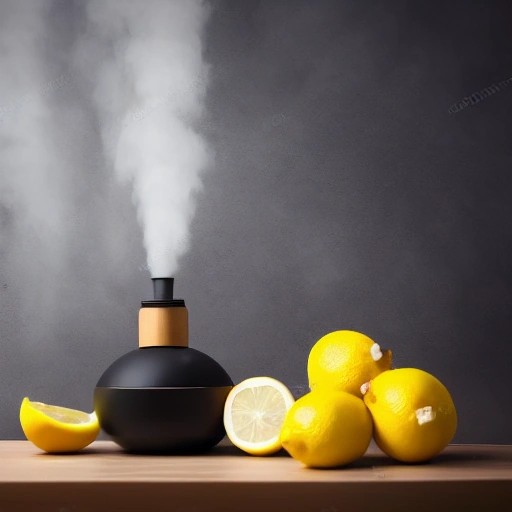 Activated charcoal and fresh lemons used for neutralizing grease odors