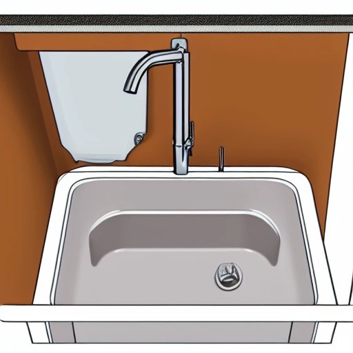 An organized under-sink cabinet showing clean plumbing pipes.