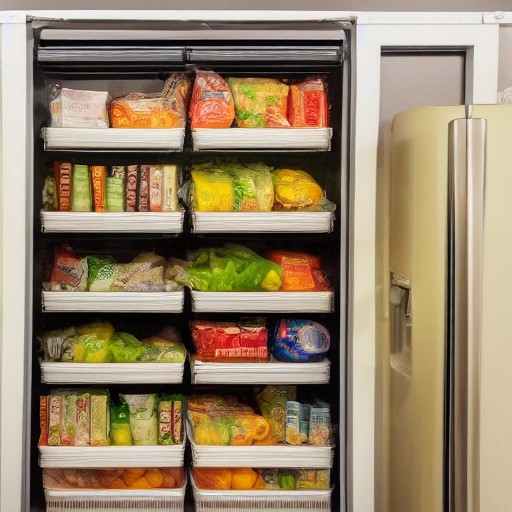 The interior of an open refrigerator showing signs of improper cooling.
