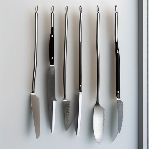 Wall-mounted magnetic knife strip and utensil rack for space-saving storage
