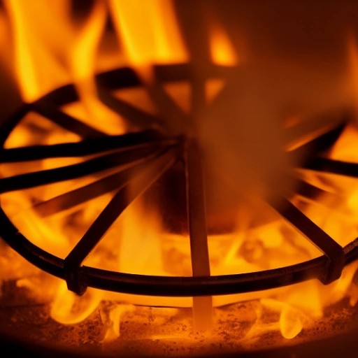 Gas burner producing an inefficient yellow and orange flame