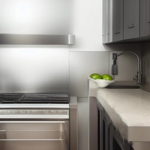 A modern kitchen microwave on a clean countertop