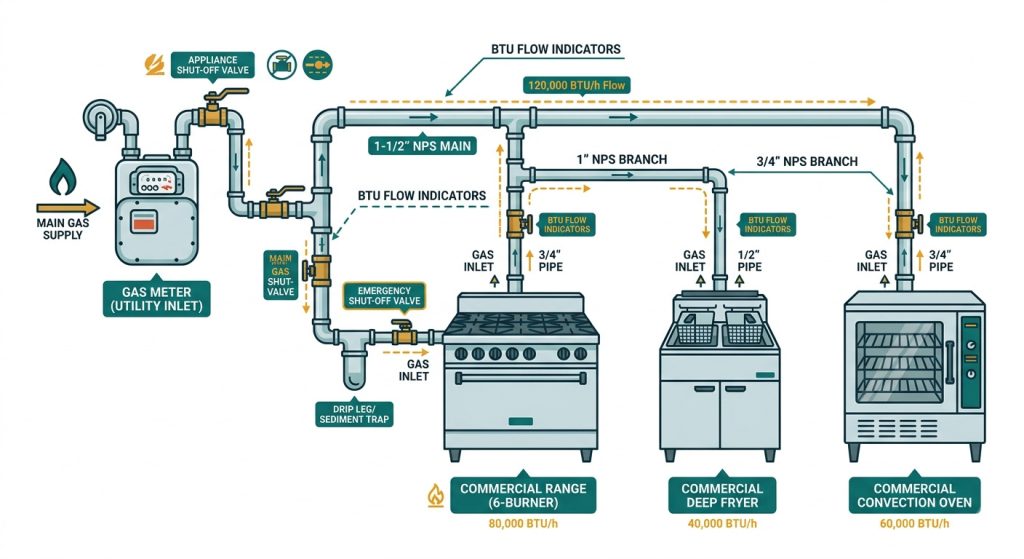 Gas Supply BTU Load Calculator