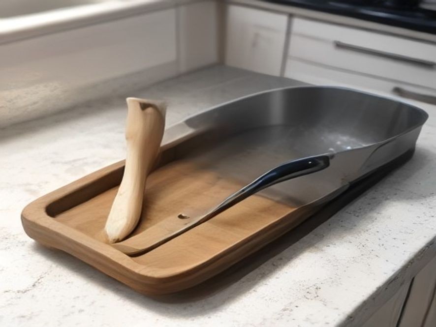 High-performing budget kitchen gadgets arranged on a wooden counter.
