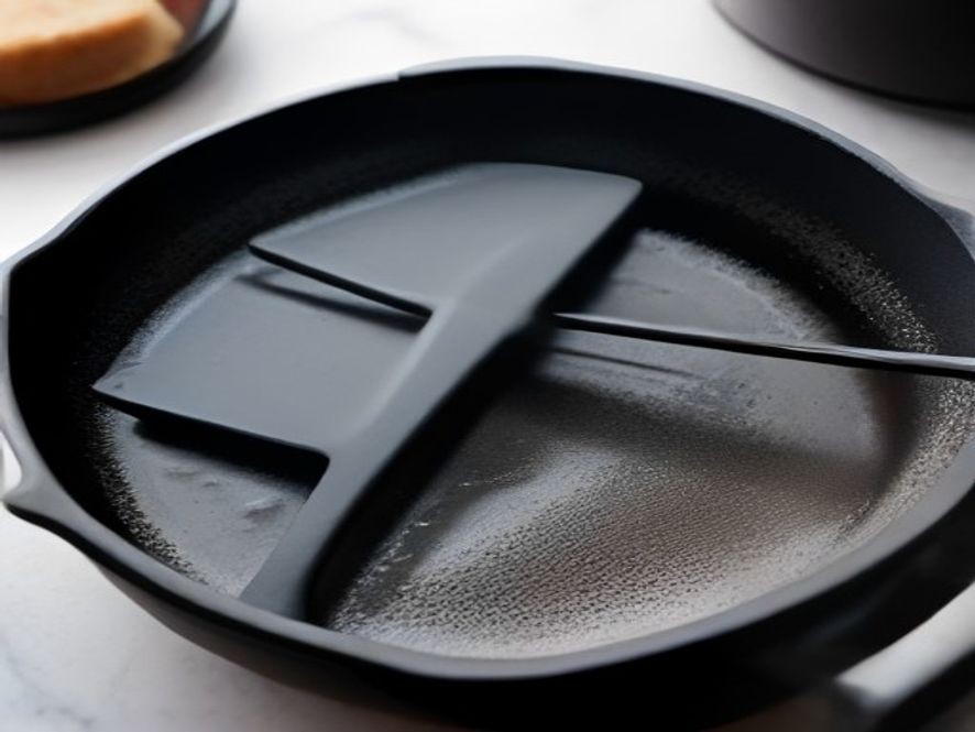 Silicone cookware utensils safe for use on nonstick pan surfaces.