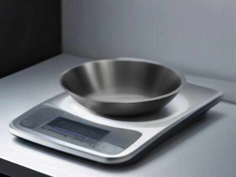 A precise digital kitchen scale with a small stainless steel bowl.