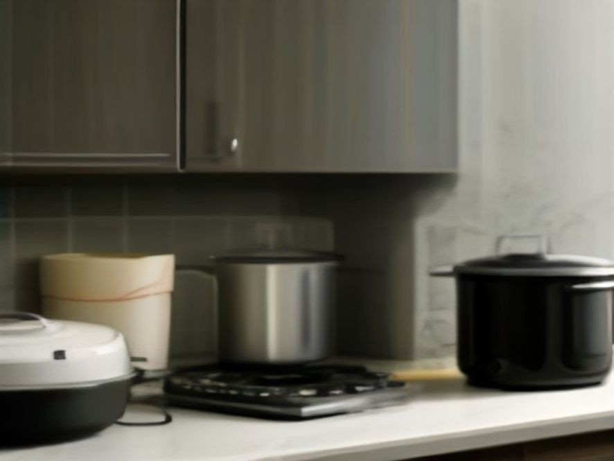 Speedy kitchen appliances including an air fryer and pressure cooker.