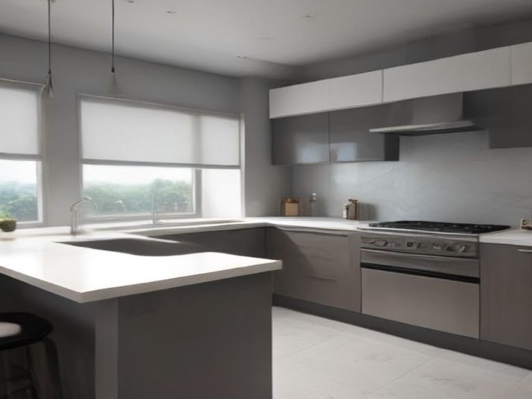 Gentle cleaning supplies displayed safely beside delicate stone kitchen surfaces.