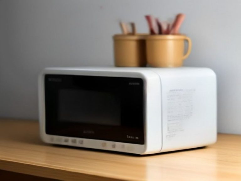 A small counter calendar standing beside daily countertop kitchen electronics.