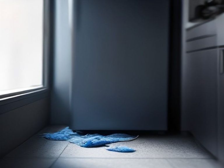 A microfiber duster cleaning a refrigerator condenser coil.