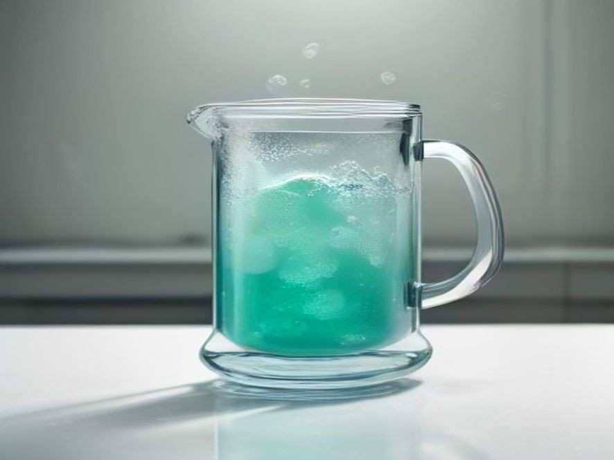 Self-cleaning blender jar filled with warm soapy foam