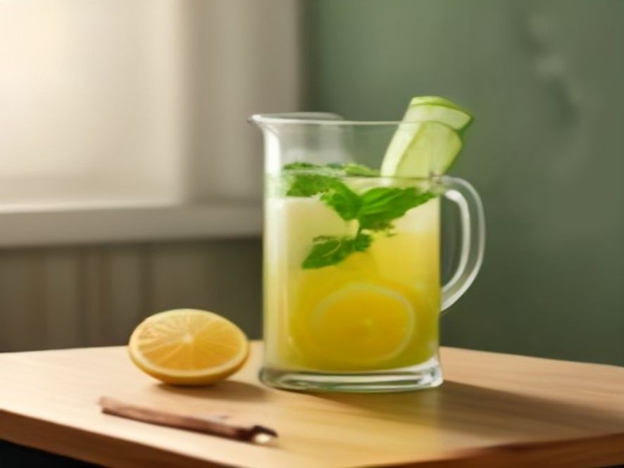 Deodorized clear blender pitcher with fresh citrus