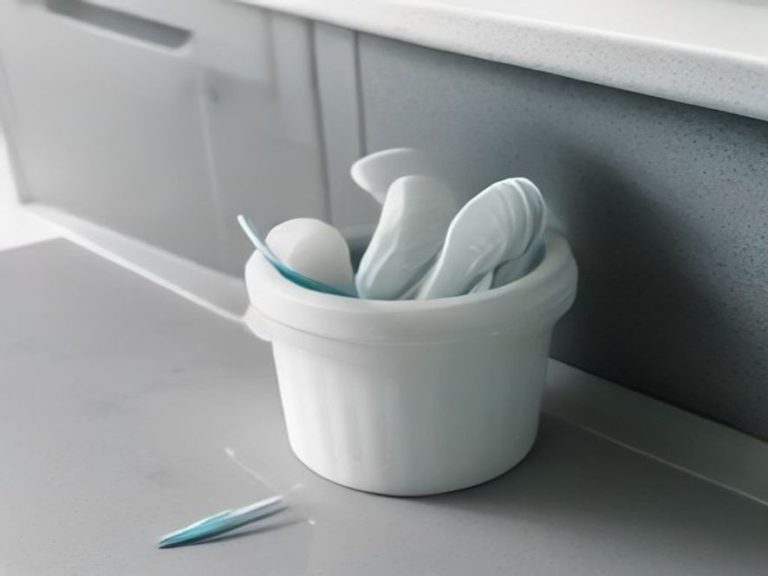 Unclogged dishwasher rotating spray arm on a counter