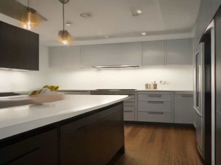 Clean upper surfaces of wooden kitchen cabinets near the ceiling