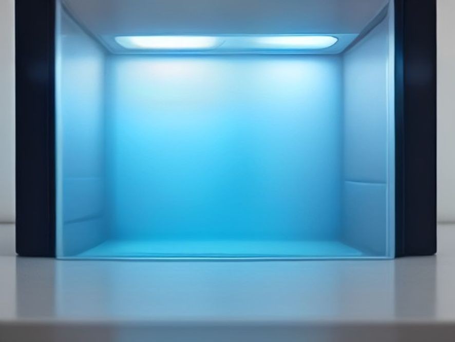 Streak-free glass refrigerator shelf on a countertop