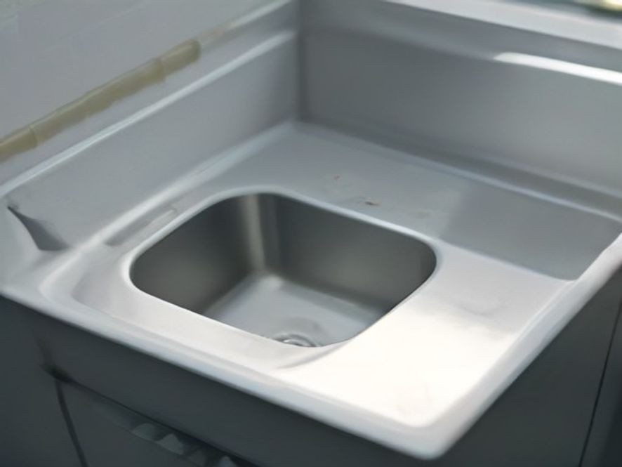 Fresh lemon slices inside a gleaming stainless steel kitchen sink.