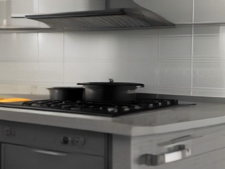 A degreased kitchen backsplash restored to a high shine.