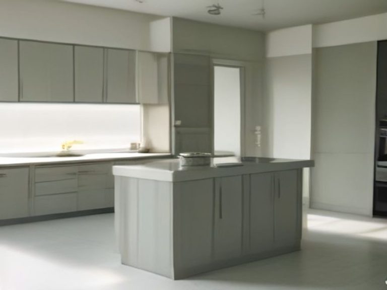Efficient cleaning essentials paired with an hourglass timer on an island counter.