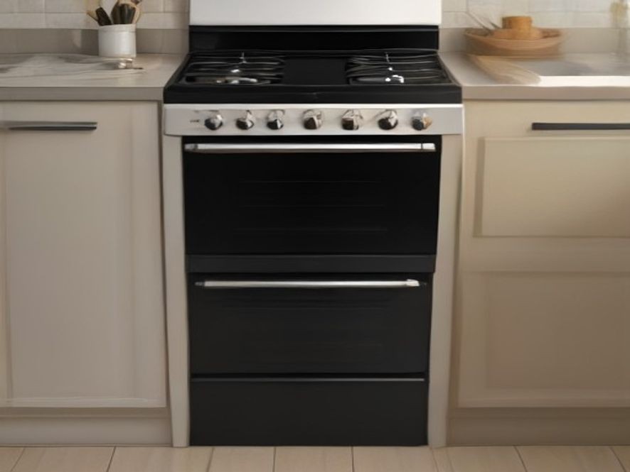 A step-by-step restoration revealing a polished stove top and clean backsplash.