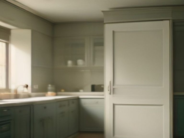 Painted cabinet doors completely freed from sticky kitchen grease coatings.