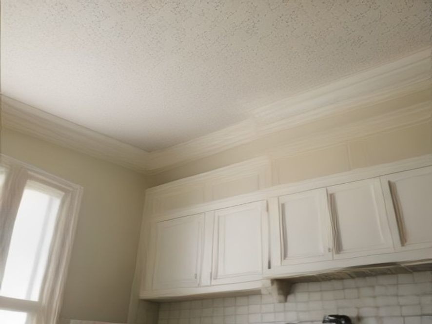 Dust free top surfaces of kitchen cabinets after thorough cleaning.