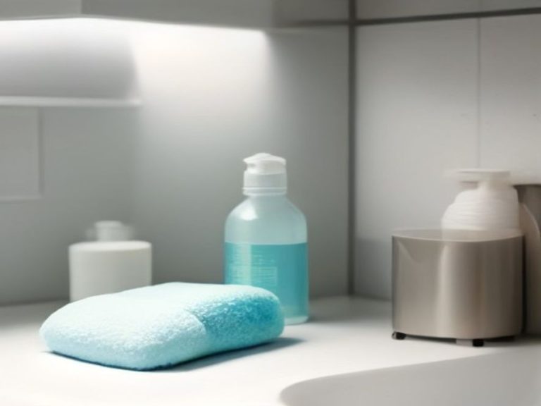 Gentle cleaning supplies beside gleaming kitchen appliances