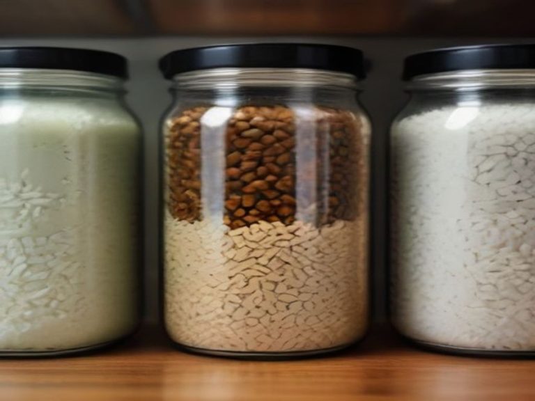 Bulk pantry storage jars helping lower monthly household grocery costs.