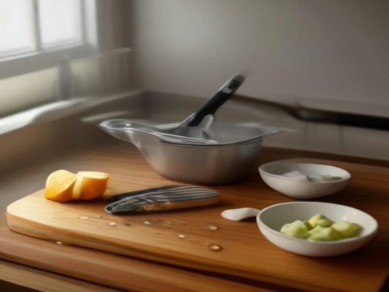 High efficiency prep tools arranged for fast dinner preparation.