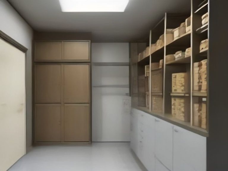 High capacity walk in pantry organization for large families.