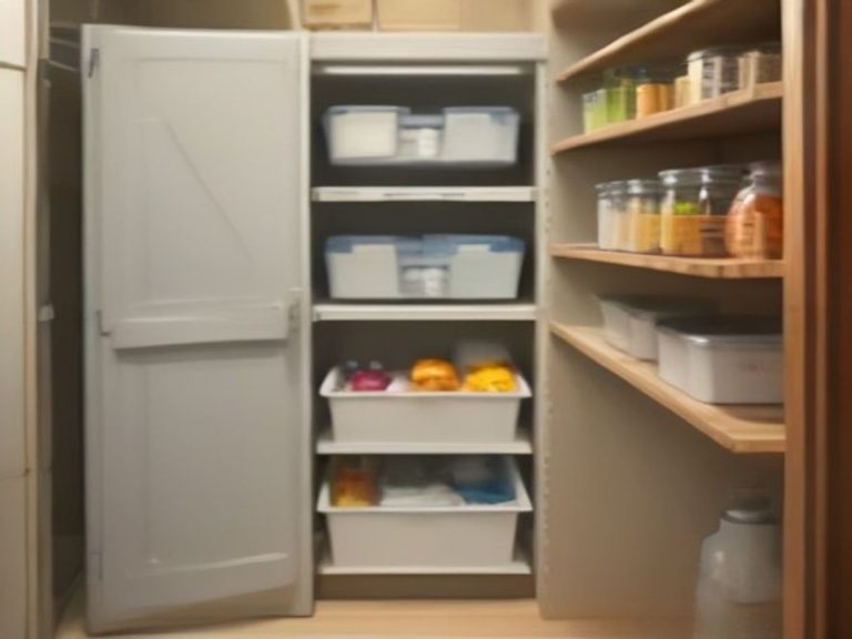 Dedicated Eat First bin in pantry to prevent food waste.