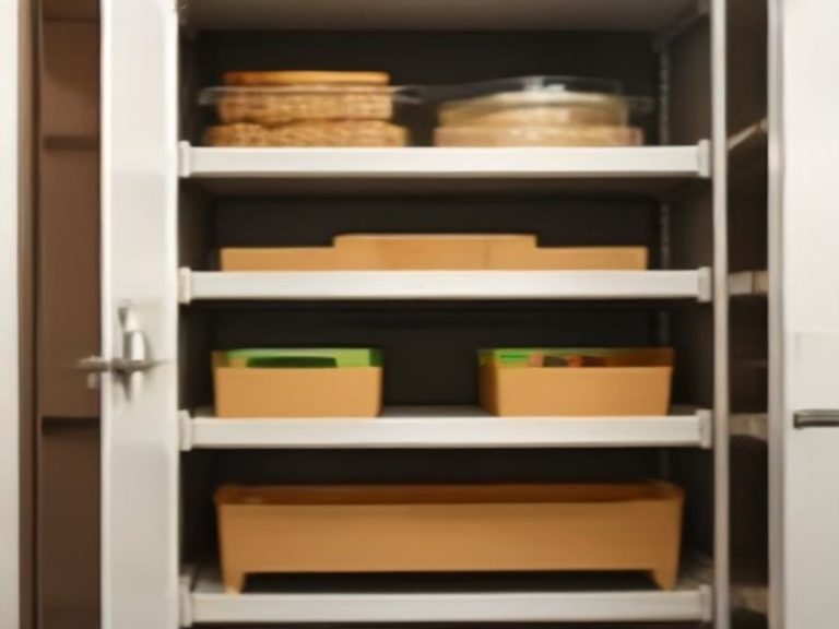 Decluttered and consolidated food storage for an overflowing pantry.