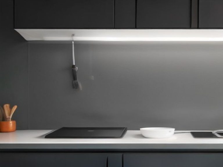 Stainless steel kitchen tools hanging organized on a magnetic rack.