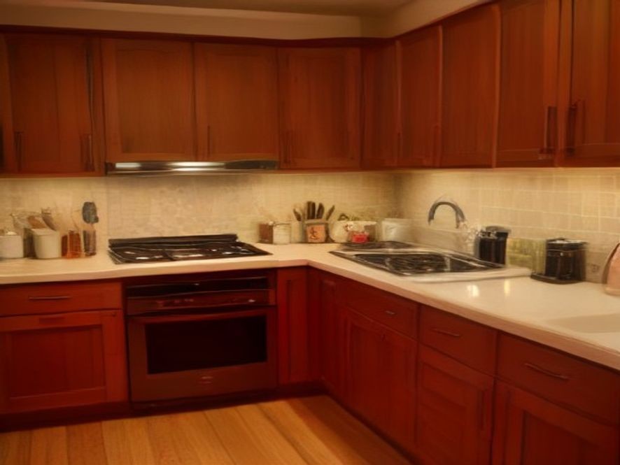 Stove-adjacent cabinet organized with cooking oils and frequently used seasonings