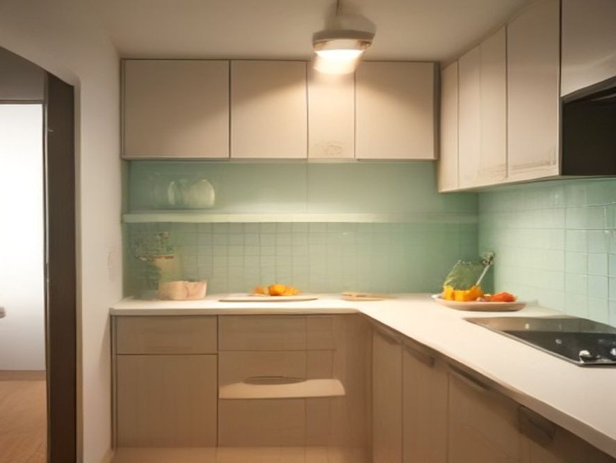 Neatly arranged vertical dividers inside a modern white wooden kitchen cabinet
