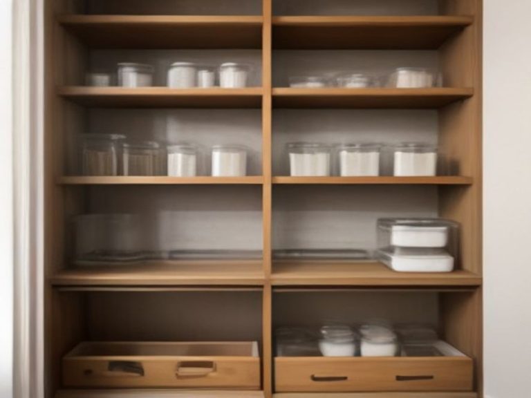 Orderly pantry items categorized by date and food group.