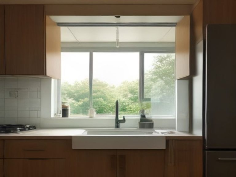 A kitchen setup demonstrating proper ventilation gaps for appliances.