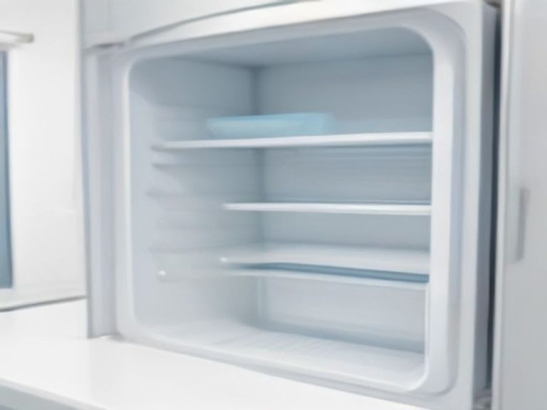 Spotless refrigerator interior shelf and gentle cleaning sponge