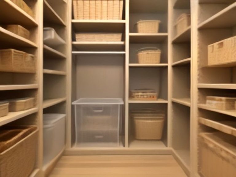 A quickly reset kitchen pantry showcasing organized shelf space.