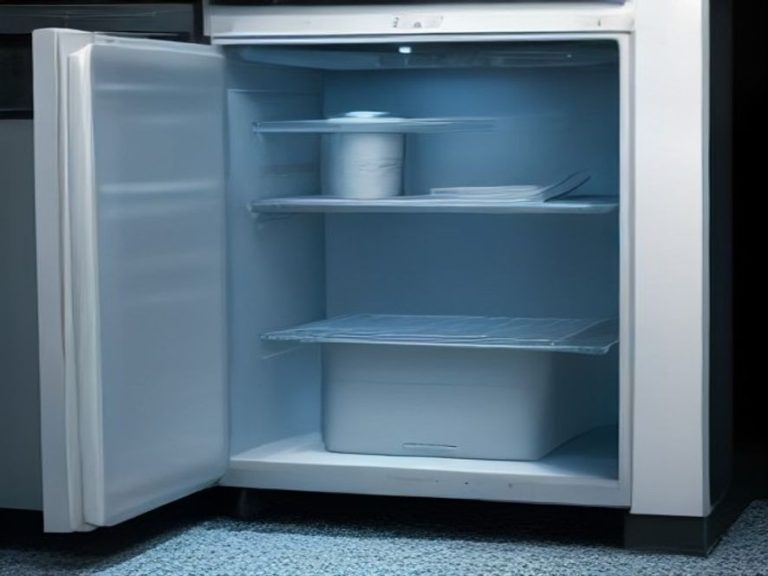 A microfiber duster cleaning a refrigerator condenser coil.