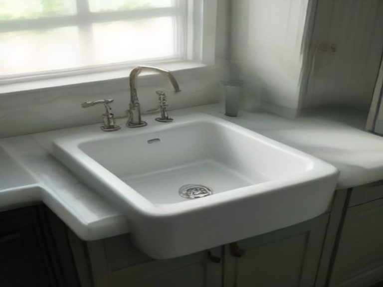 Standing water pooled in a kitchen sink bowl due to a drain obstruction.