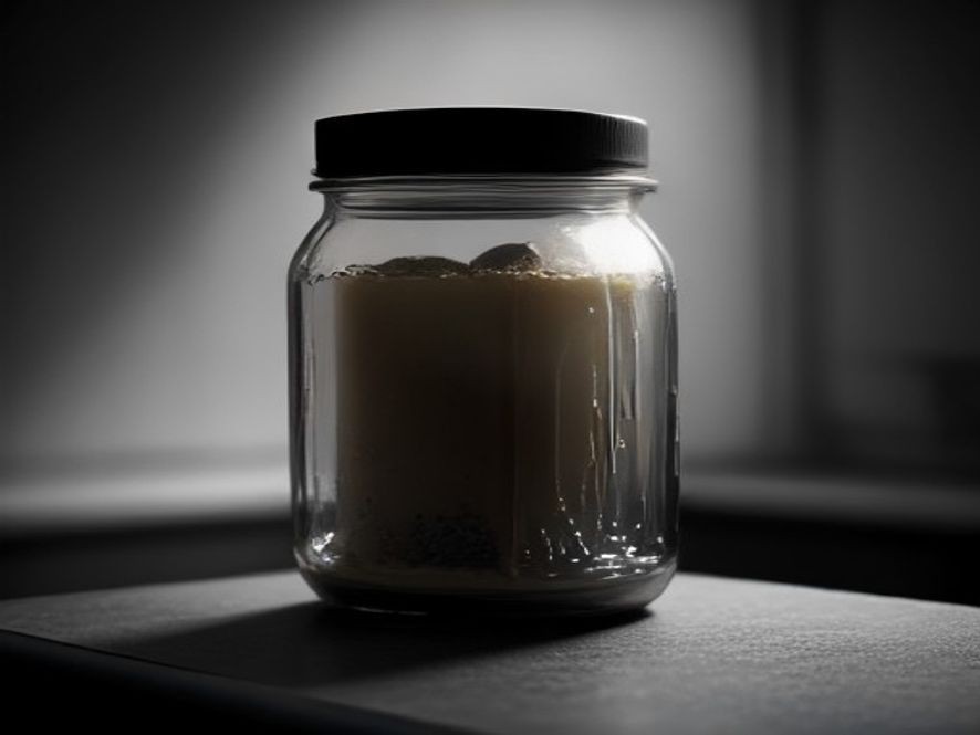 A modern blender sitting on a kitchen counter under focused accent lighting.