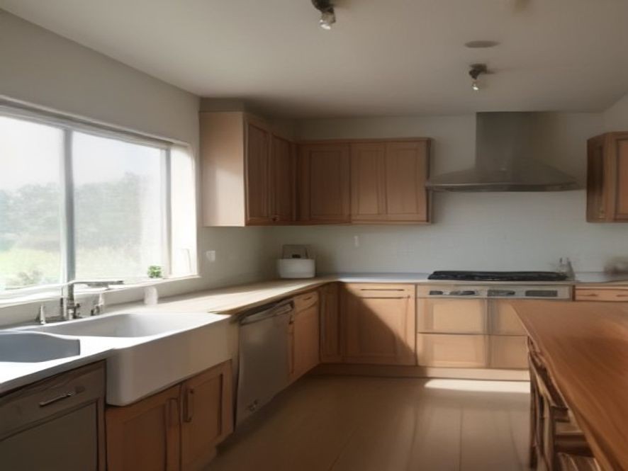A fully restored, sparkling kitchen showing polished surfaces and deep-cleaned fixtures.