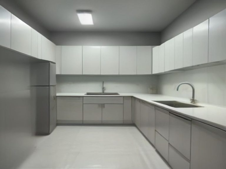 An organized residential kitchen featuring clean counters and stainless appliances.