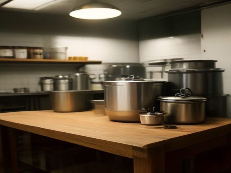 High capacity pots and food processors for efficient batch cooking.