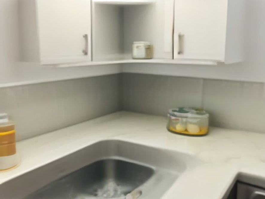 Space saving over-the-sink drying rack and compact kitchen gadgets.