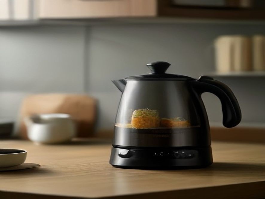 Kitchen gadgets equipped with digital timers on a modern countertop.