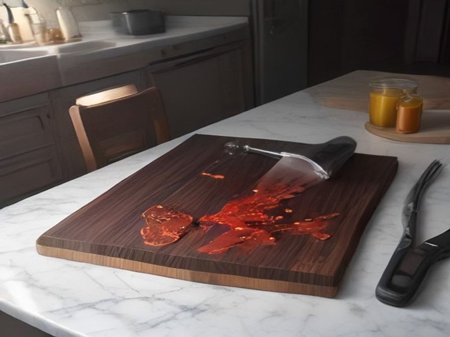 Premium kitchen investment pieces displayed on a dark marble surface.