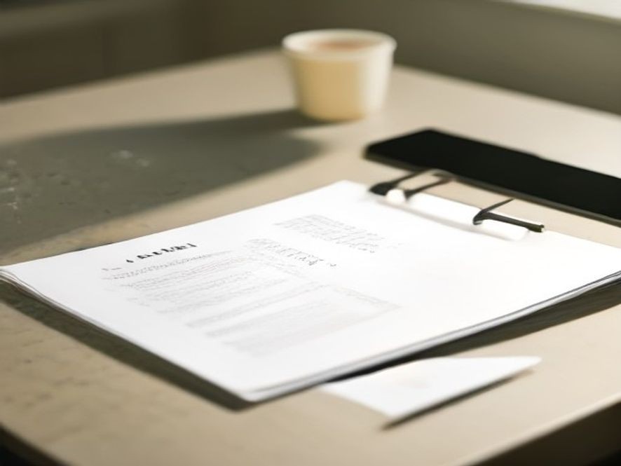 A wooden checklist clipboard resting on a pristine residential kitchen counter.