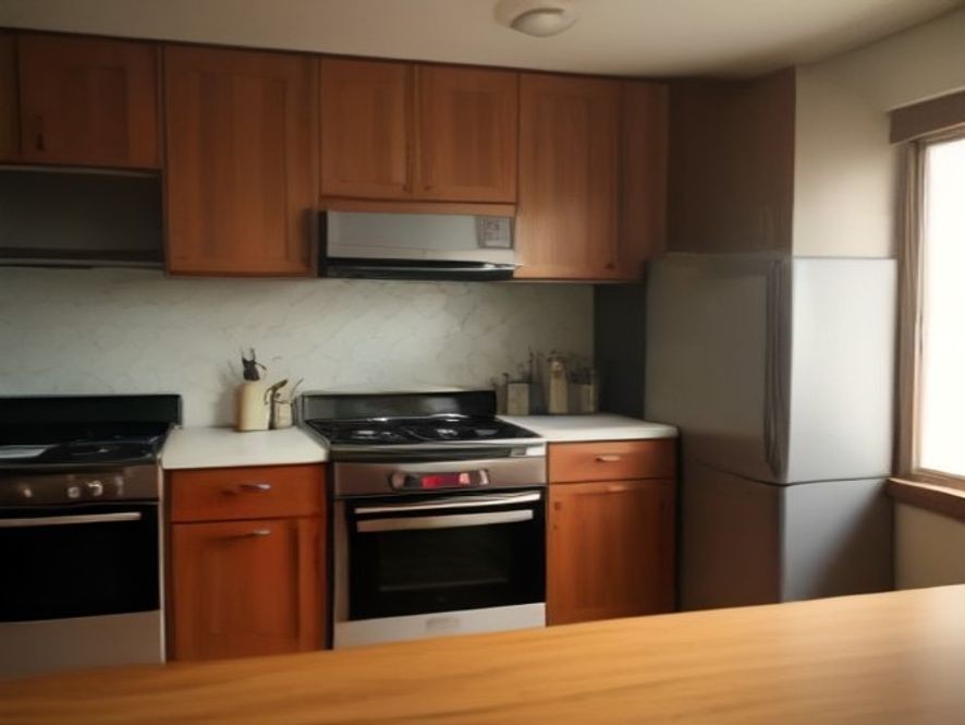 A kitchen scene with a maintenance checklist and a pen on the counter.